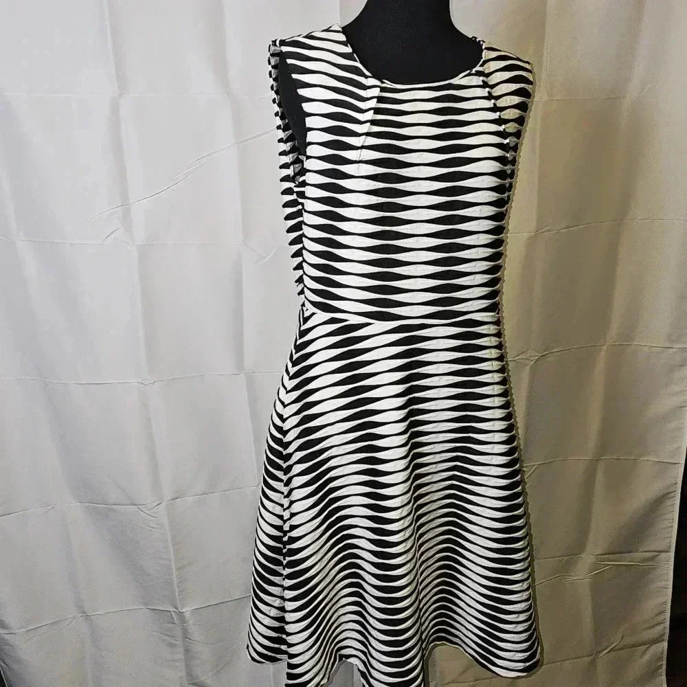 Shelby & Palmer abstract black and white dress